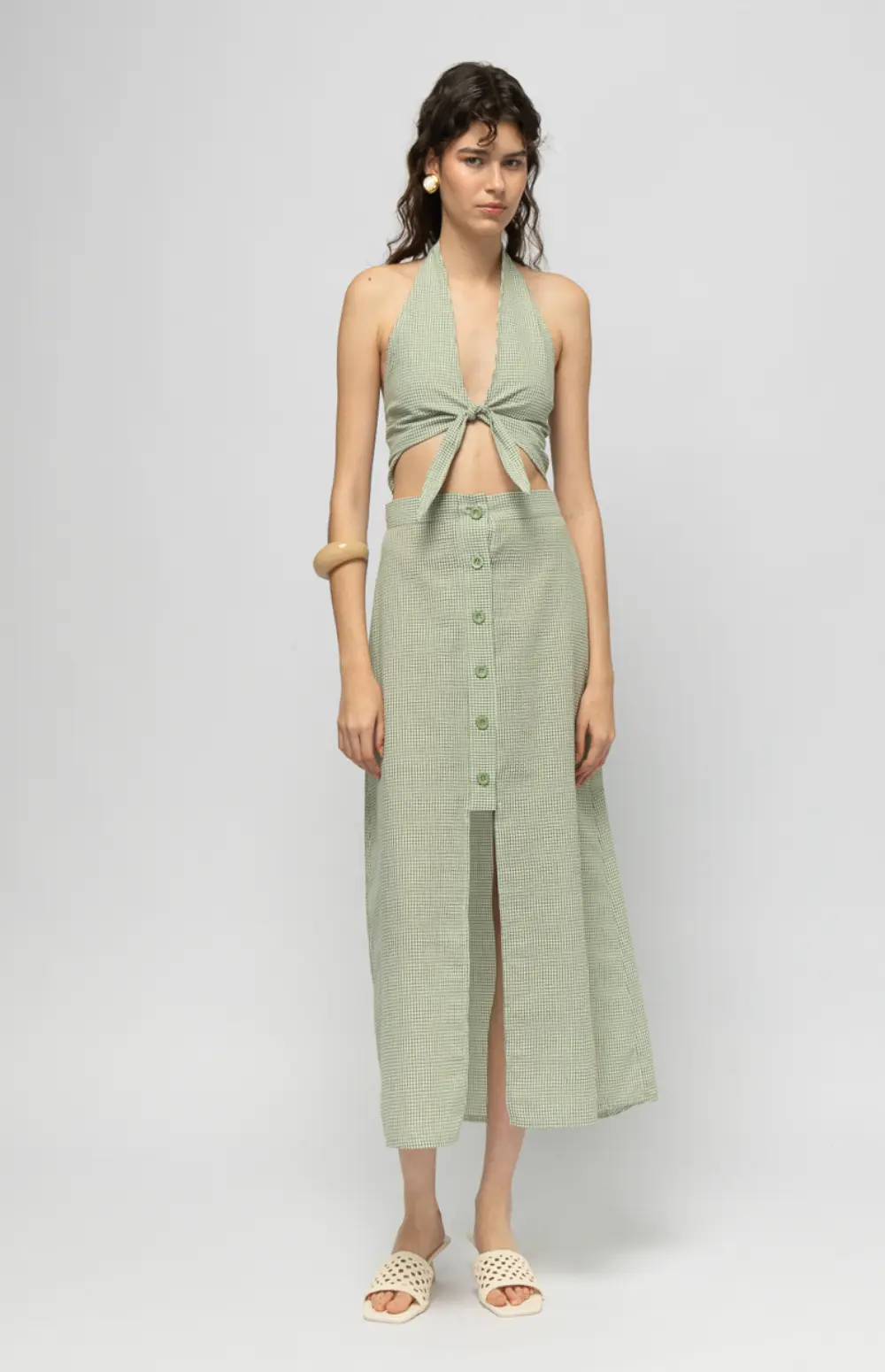 CO-ORD SALT KISS CHECK | TOP & SKIRT