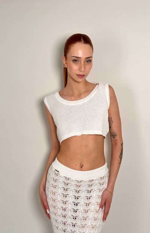 CROP TOP PIKE | WHITE