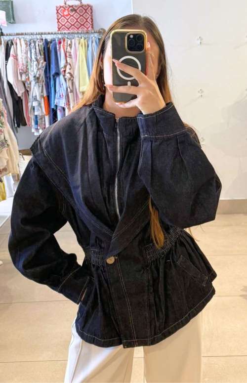 DENIM COLLAR JACKET