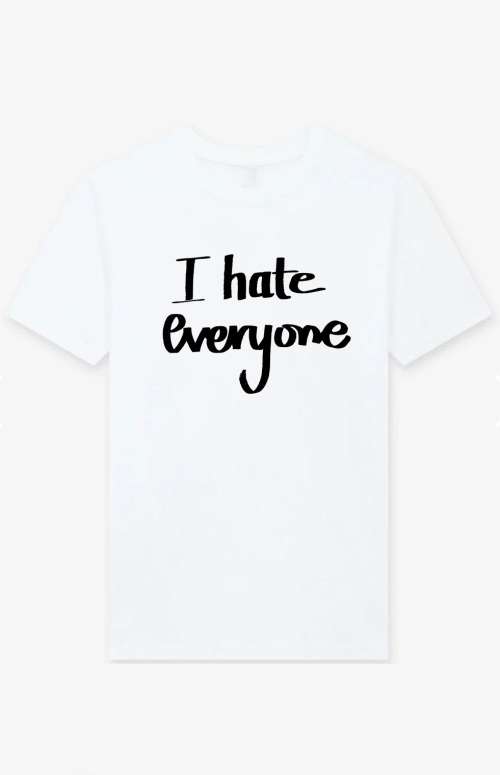 T-SHIRT WITH SHORT SLEEVES | I HATE EVERYONE