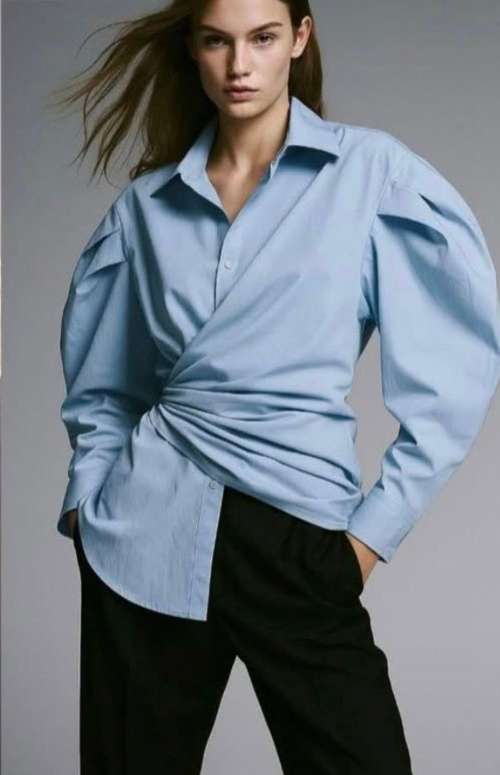 OVERSIZED SHIRT WITH TIE BACK