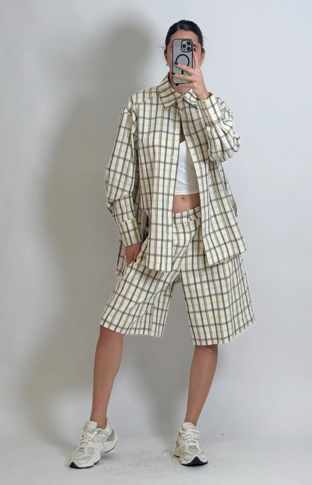 CO-ORD CHECK PRINT | SHIRT & BERMUDA