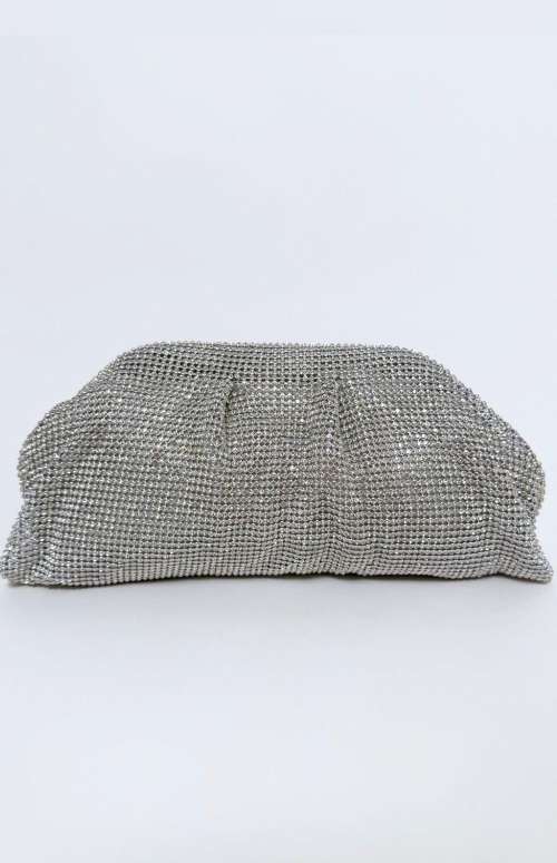 RHINESTONE CLUTCH | SILVER