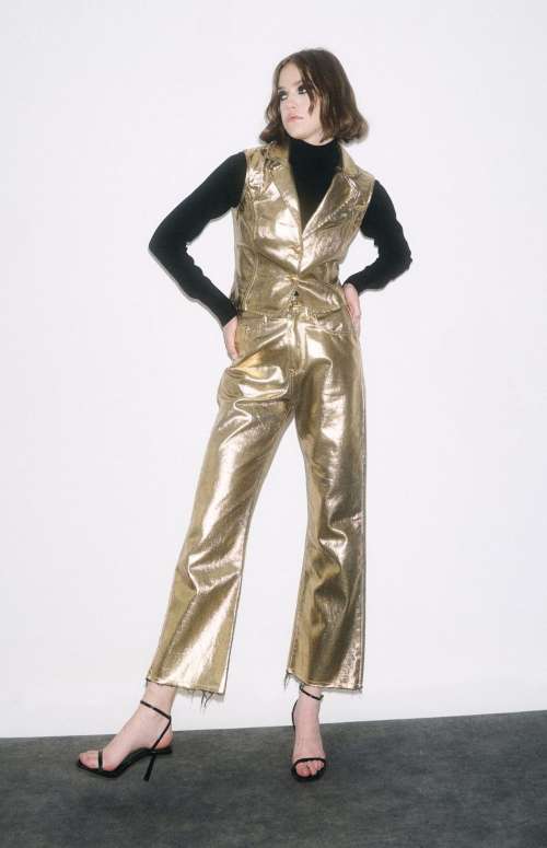 GOLD DENIM TROUSER