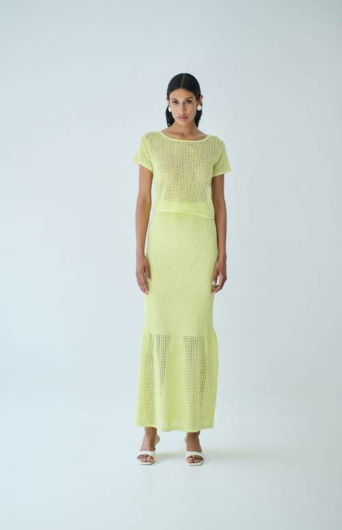 CO-ORD | TOP NET & MAXI SKIRT
