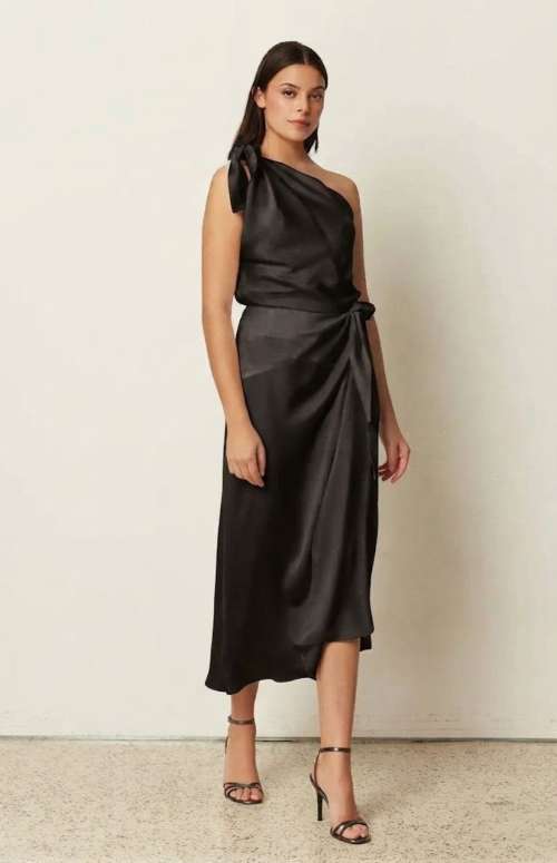 CO-ORD SILKY ONE SHOULDER TOP & SARONG