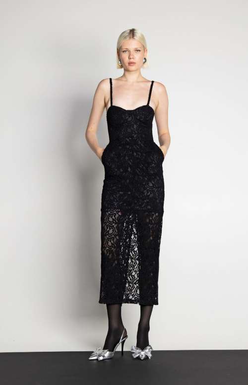 ROSE LACE DRESS | BLACK