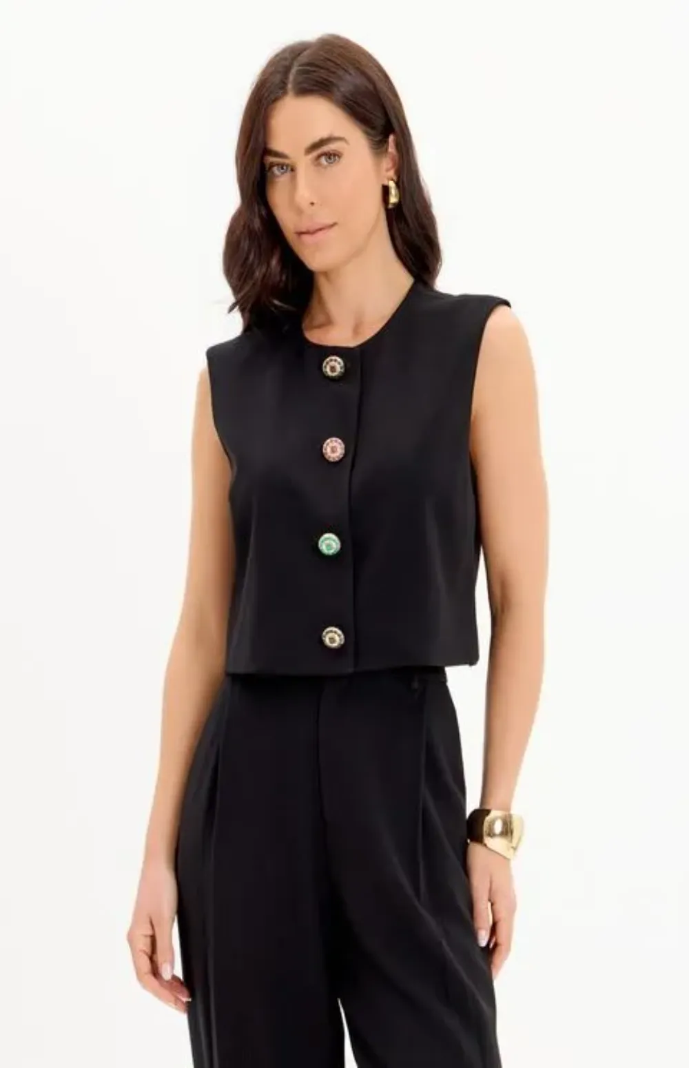 SHORT VEST WITH BUTTONS