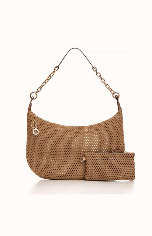 BEIGE SUEDE HOBO BAG PREMIUM