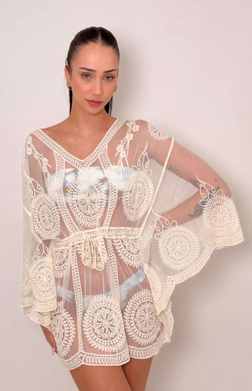 BOHO TULLE TUNIC BLOUSE