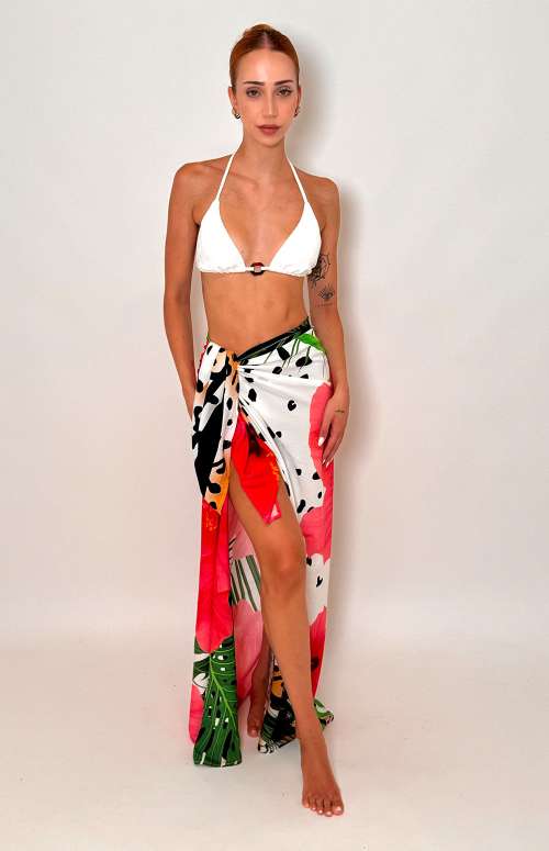 PAREO WITH FLORAL PRINT