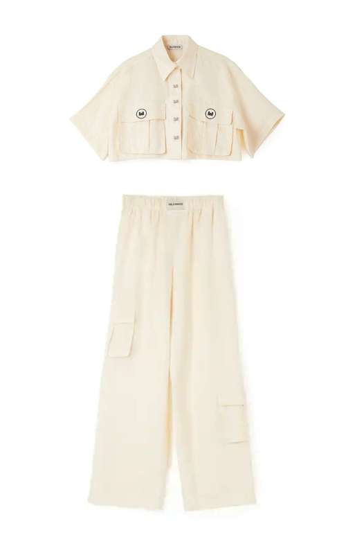 CO-ORD CROP SHIRT & TROUSERS