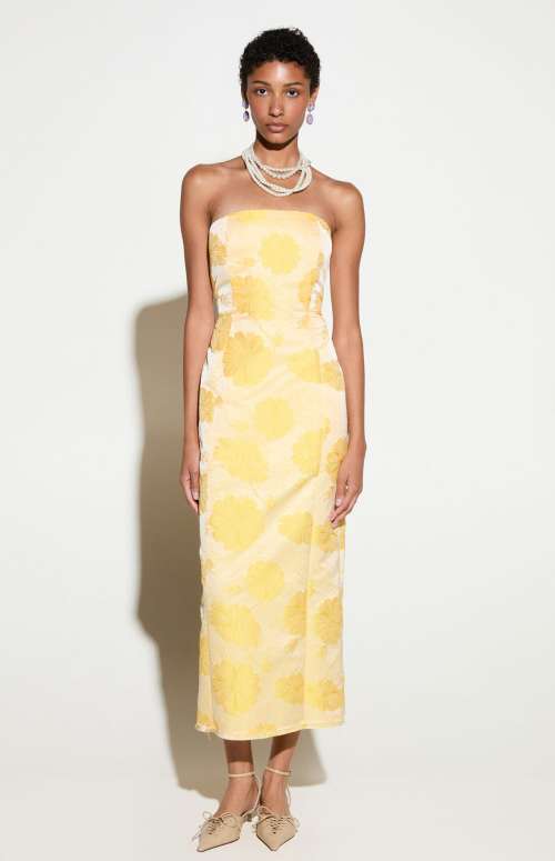 MIDI STRAPLESS DRESS