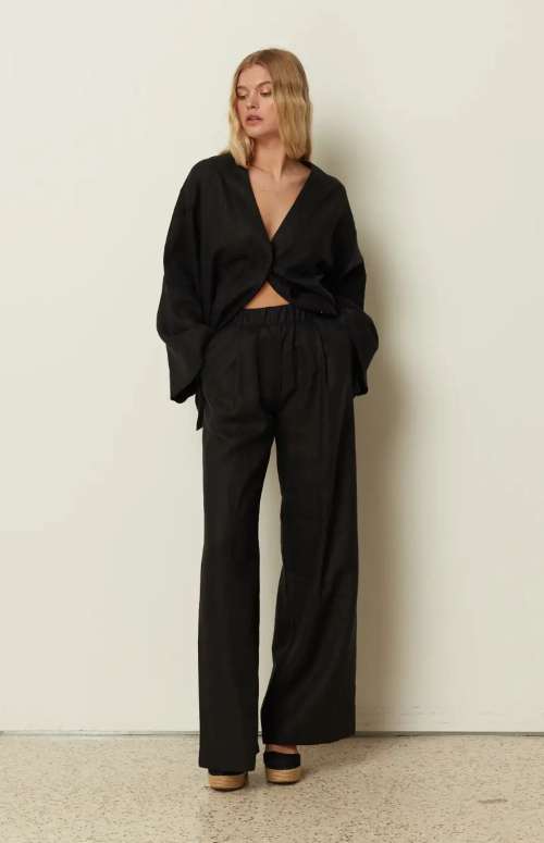 CO-ORD LINEN | KIMONO & WIDE LEG PANTS