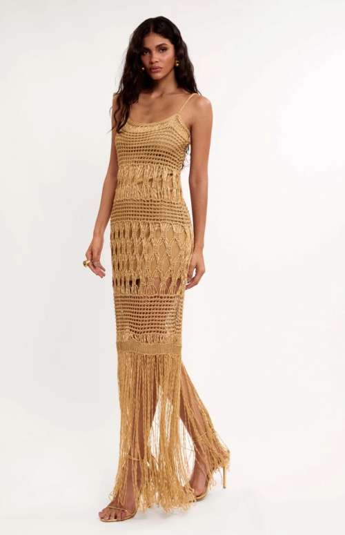 VICKY KNIT DRESS WITH FRINGES