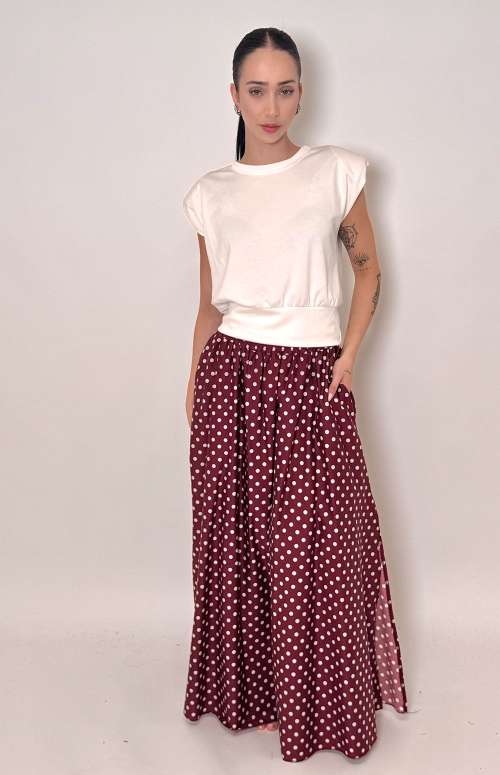 POLKA DOT MAXI SKIRT