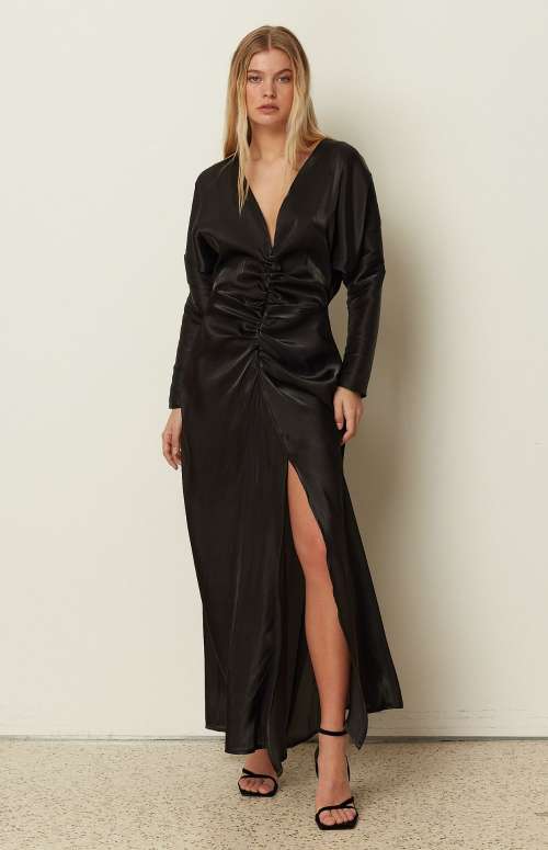 SATIN MAXI DRESS