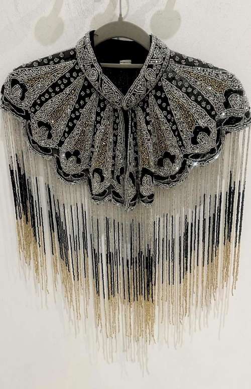 BEADED CHOKER CAPE