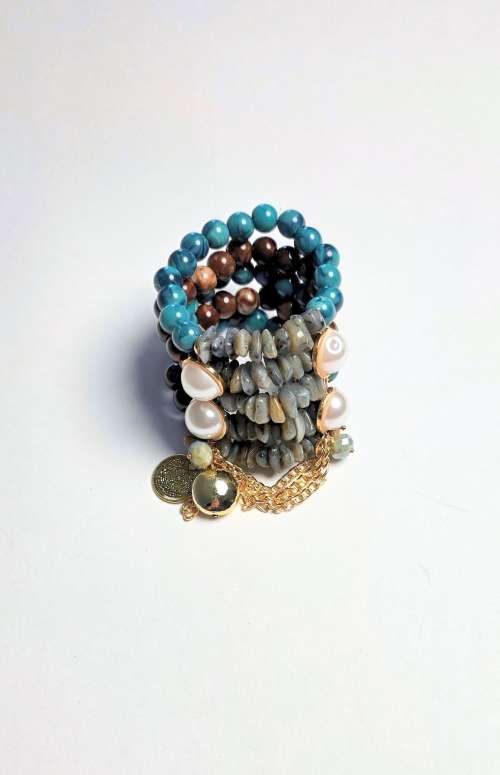 MULTI LAYERED BEADED BRACELET