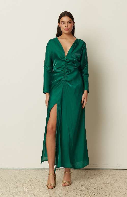 SATIN MAXI DRESS