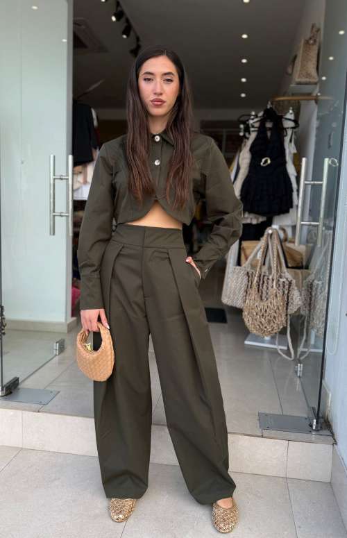CO-ORD CROP JACKET & BARREL TROUSERS