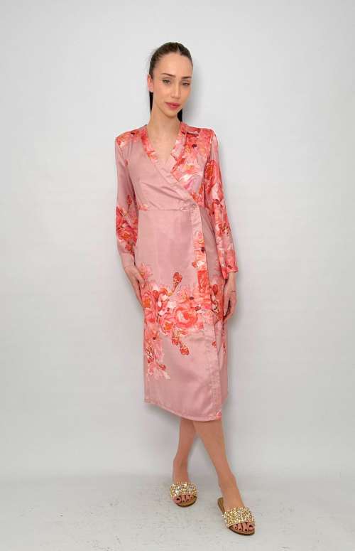 SATIN KIMONO DRESS