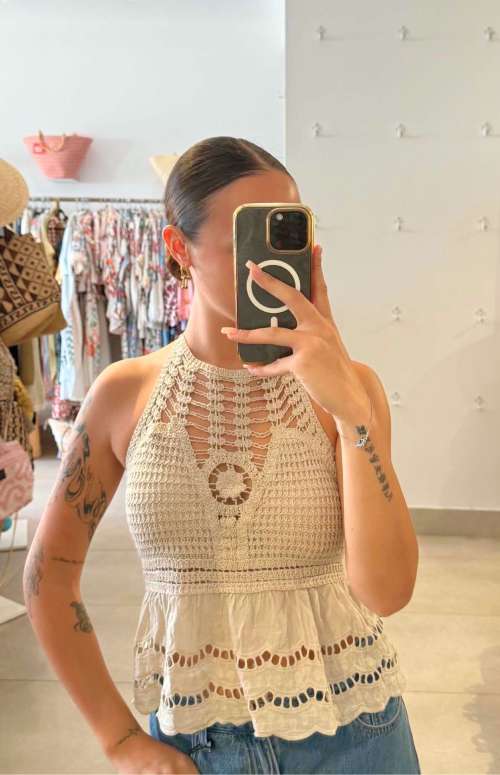 CROCHET HALTER TOP