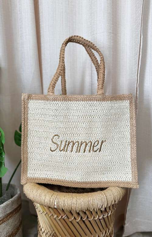 SUMMER STRAW TOTE BAG