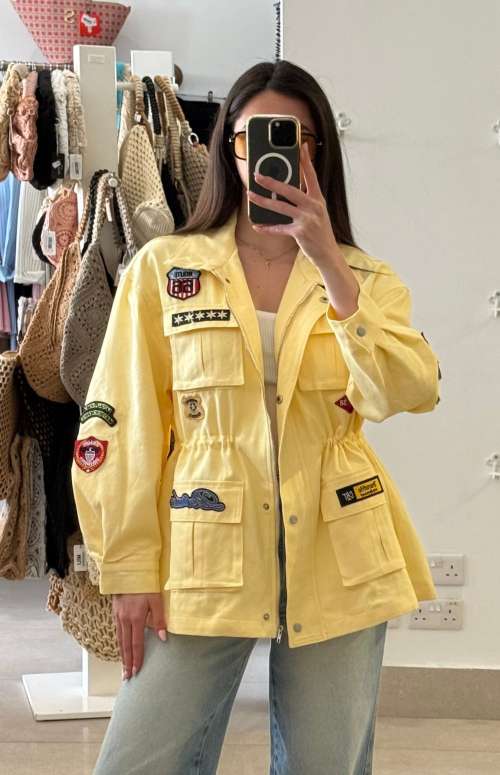 OVERSIZED JACKET WITH PATCHES