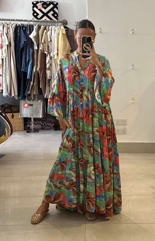 PRINTED SHIRT-DRESS