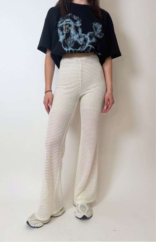 KIERA LACE KNIT TROUSERS