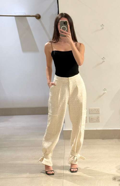 SLOUCHY SEQUIN PANTS