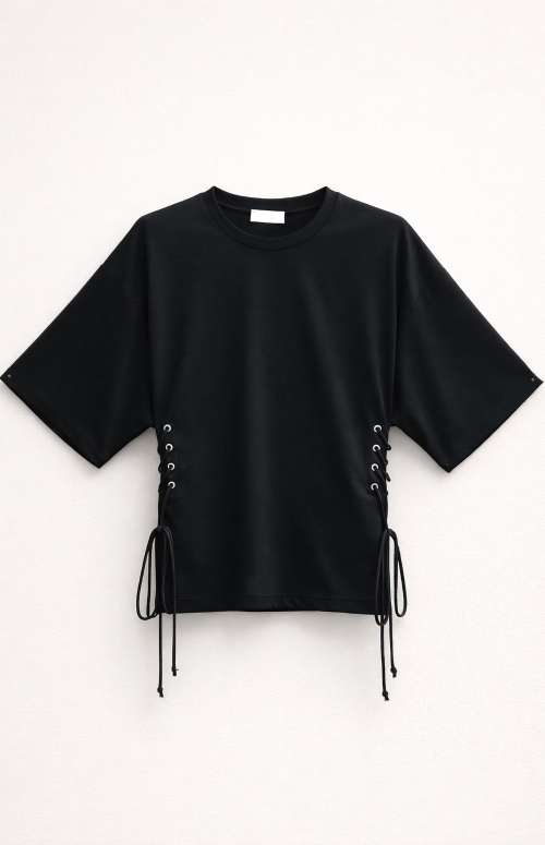 TOP WITH LACE-UPS