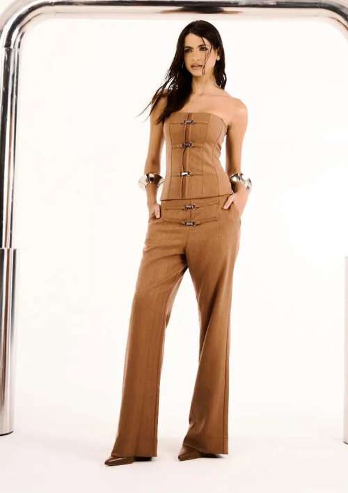 CO-ORD TAILORED WITH BUCKLE DETAIL | CORSET TOP & PANTS