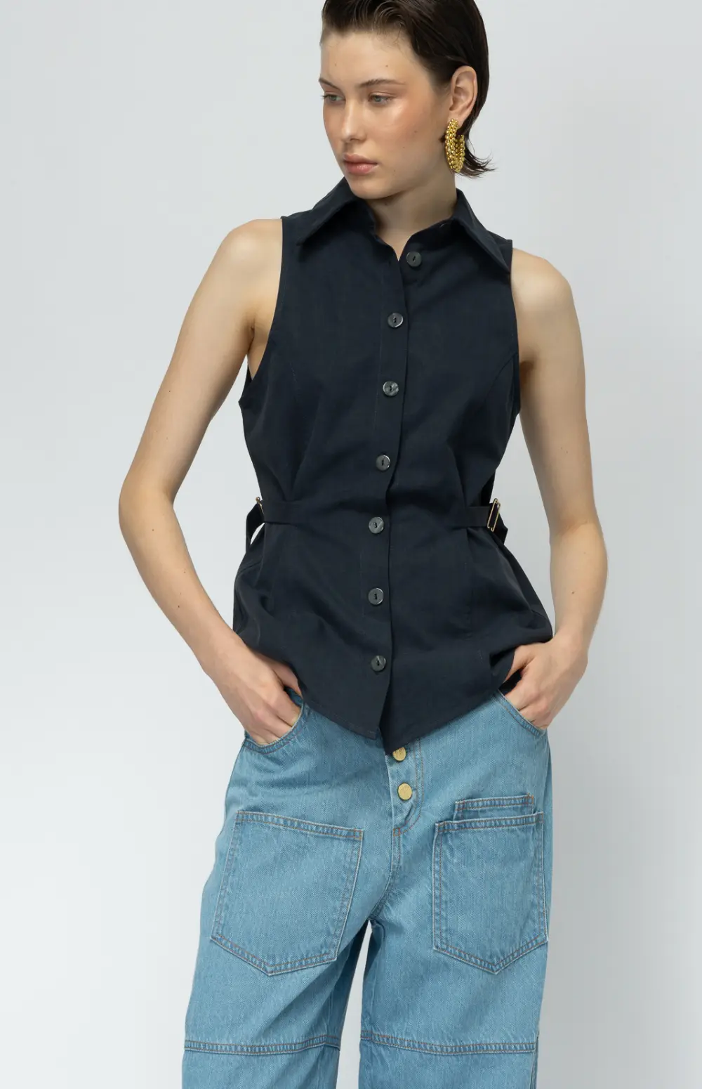 RUMORS NAVY BLUE TOP