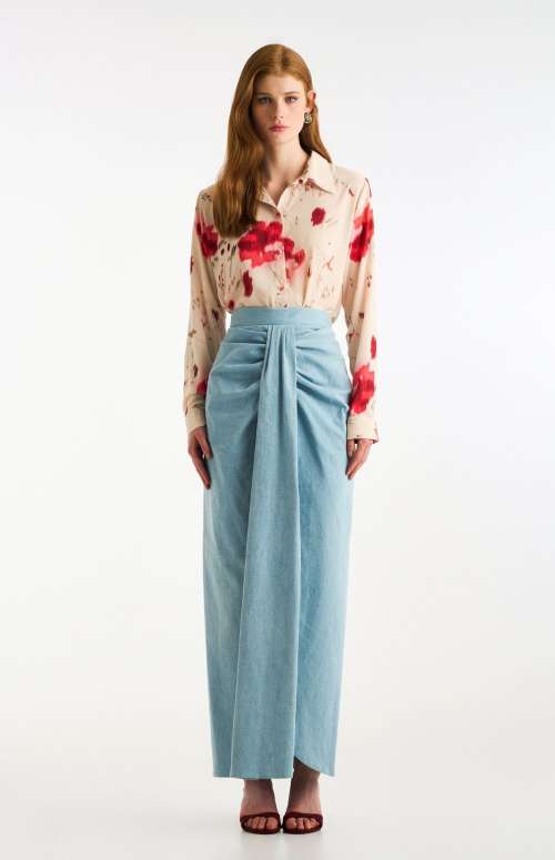 DENIM LONG SKIRT