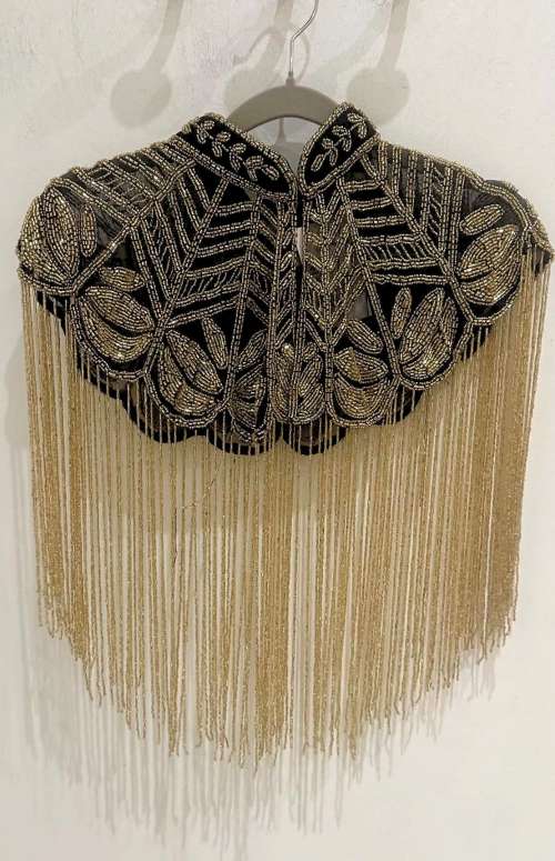 BEADED CHOKER CAPE