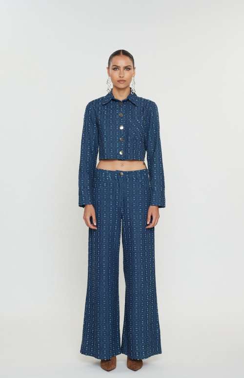 CO-ORD SKYE DENIM PANTS & JENA DENIM SHIRT | BLUE DENIM