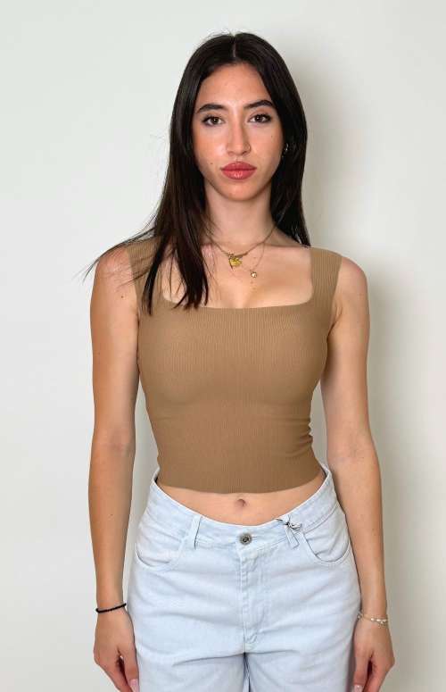 PADDED RIB TANK TOP