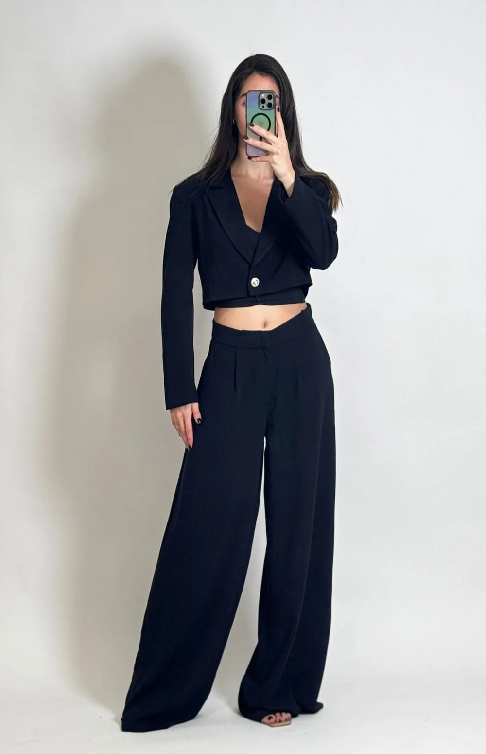 CO-ORD CROPPED BLAZER & TAILORED PANTS
