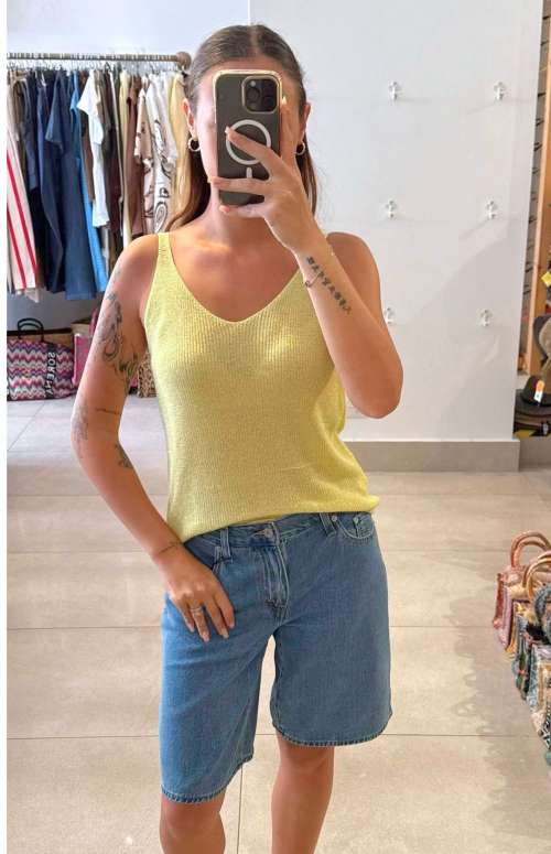LUREX KNIT TANK TOP