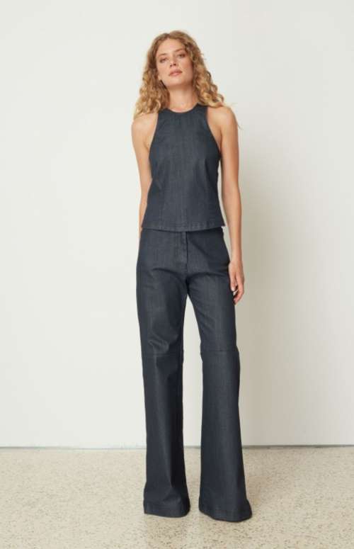 CO-ORD WAXED DENIM TOP & PANTS