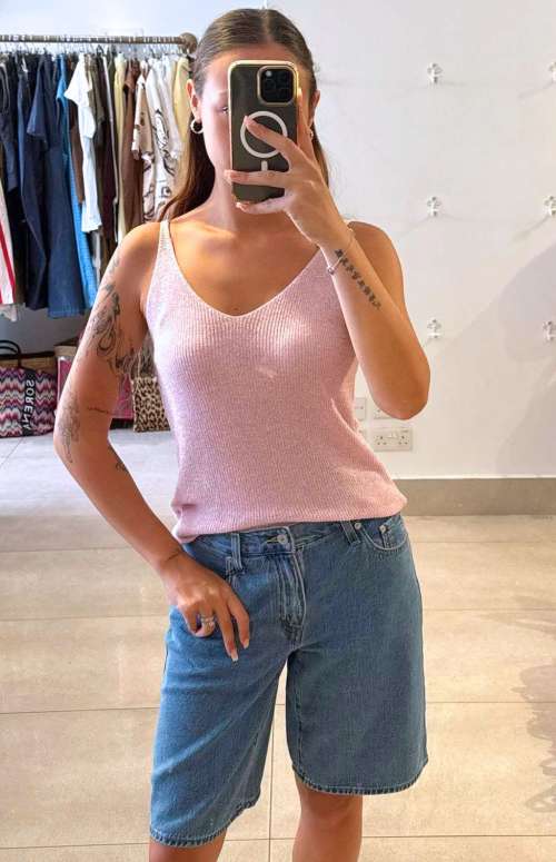LUREX KNIT TANK TOP