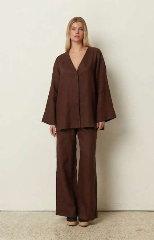 CO-ORD LINEN | KIMONO & WIDE LEG PANTS