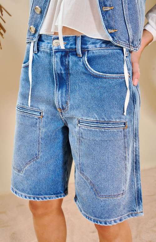 JORTS BERMUDA JEANS WITH FRONT POCKETS