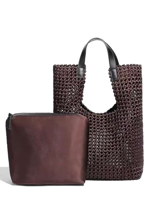 LARGE WOVEN HANDBAG