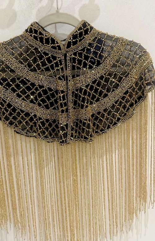 BEADED CHOKER CAPE