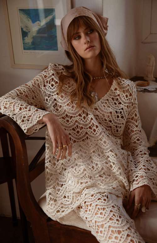 SUNLOVIN TOPDRESS | FLOWY CROCHET