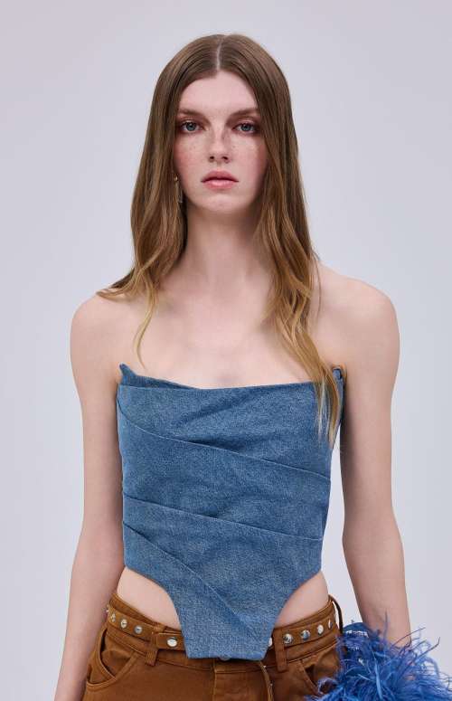 DENIM CORSET TOP