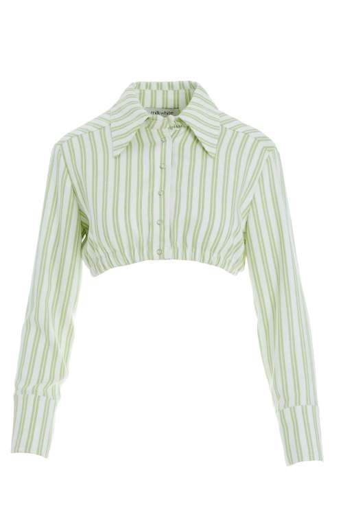 CROPPED STRIPED SHIRT